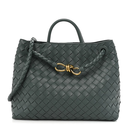 Bottega Veneta Nappa Intrecciato Medium Andiamo Shoulder Bag Slate 1 of 12