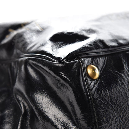 Saint Laurent Textured Patent Large Y-Mail Tote Black 12 of 13