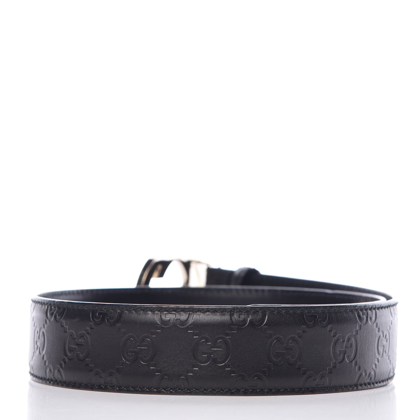 Guccissima Interlocking G Belt 75 30 Black
