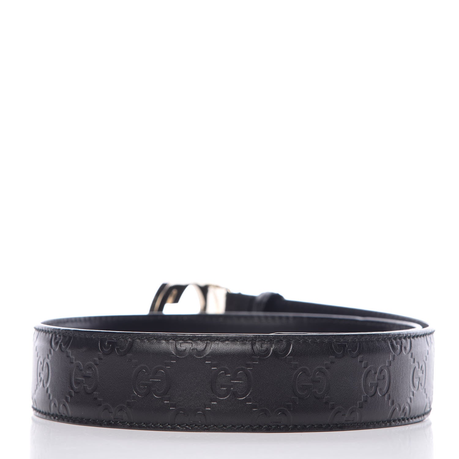 Gucci Guccissima Interlocking G Belt 75 30 Black 3 of 6