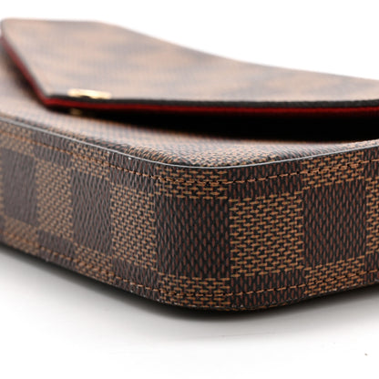 Louis Vuitton Damier Ebene Pochette Felicie Chain Wallet 10 of 14