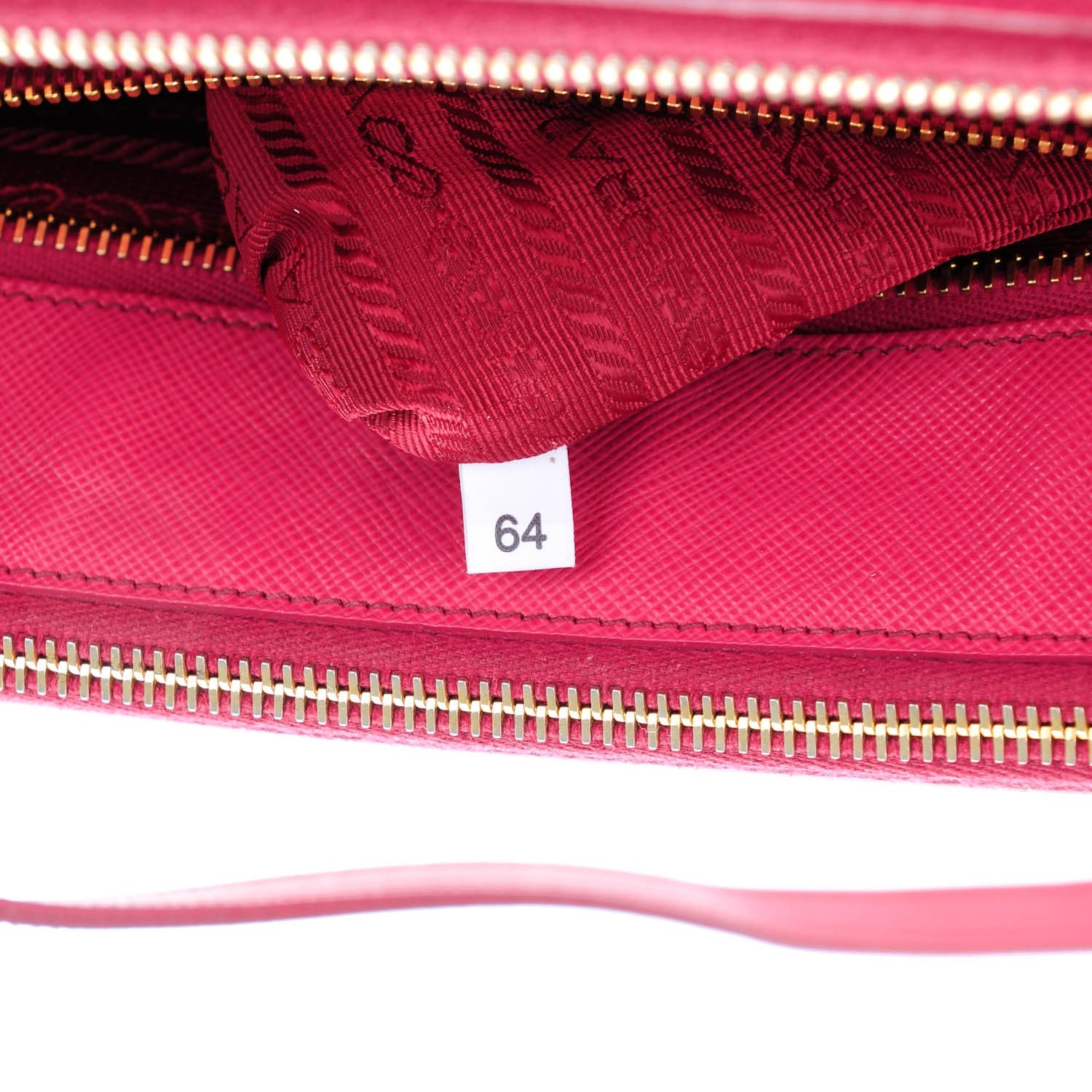 Prada Saffiano Small Galleria Double Zip Tote Peonia 8 of 8
