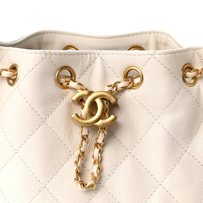 Chanel Caviar Quilted Mini Chanel 25 Handbag White 8 of 10