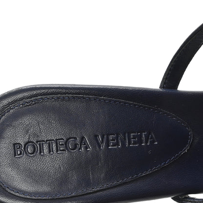 Bottega Veneta Calfskin Pom Slide Sandals 36 Navy Red 8 of 9