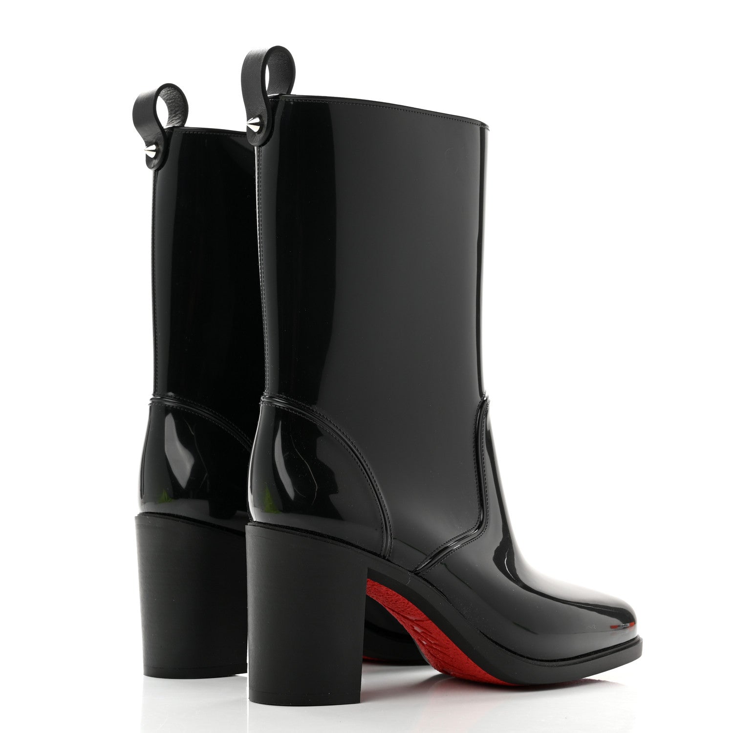 Christian Louboutin Recycled PVC Calfskin Loubirain 70 Boots 37 Black 4 of 7