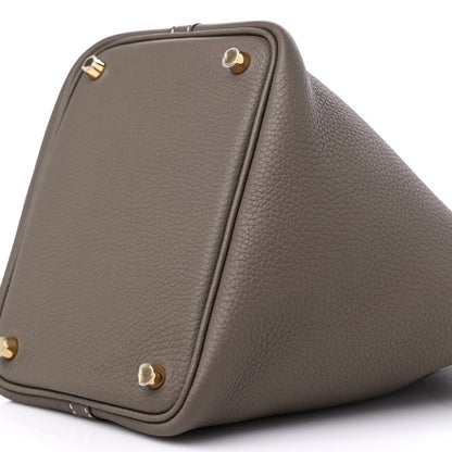 Hermes Taurillon Clemence Picotin Lock 18 PM Etoupe 8 of 8