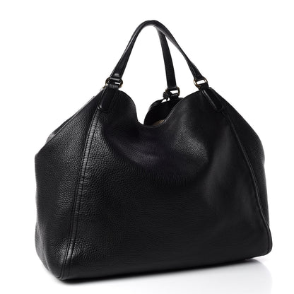 Gucci Pebbled Calfskin Large Soho Shoulder Bag Black 3 of 12