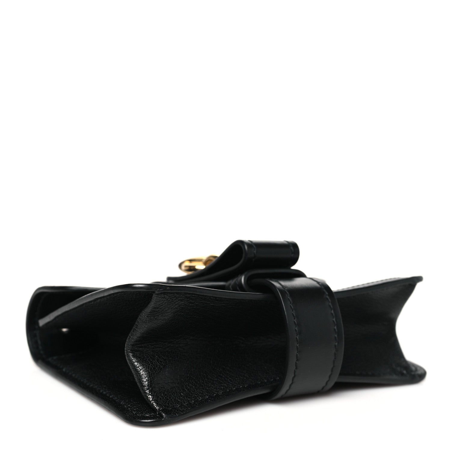 Chloe Shiny Goatskin Calfskin Mini Aby Chain Shoulder Bag Black 4 of 10