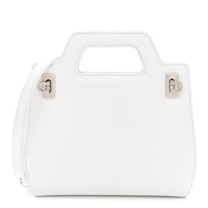 Salvatore Ferragamo Brushed Calfskin Mini Wanda Top Handle Bag Optic White 1 of 11