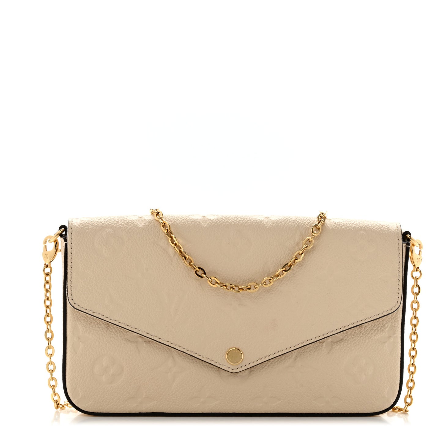 Empreinte Pochette Felicie Chain Wallet Cream