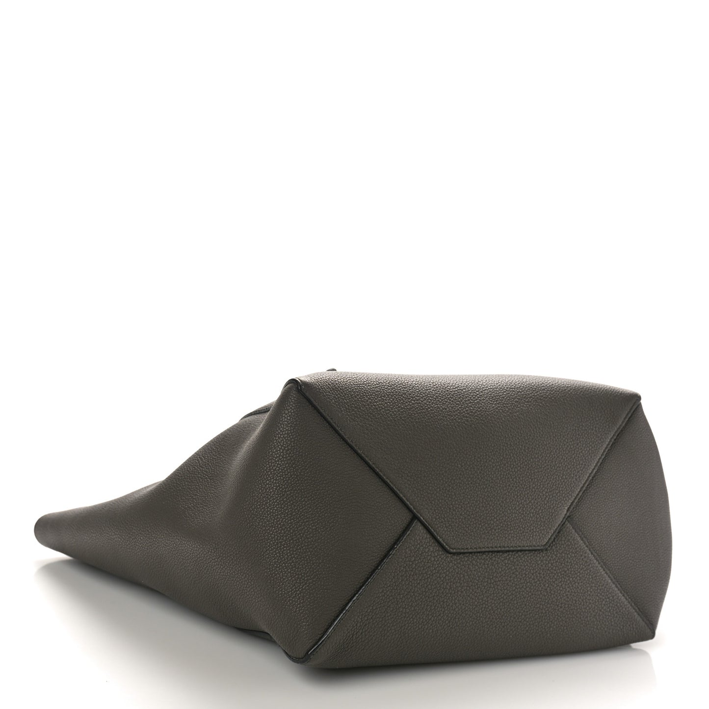 Soft Grained Calfskin Small Belt Cabas Phantom Medium Grey