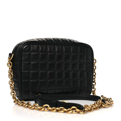 Saint Laurent Lambskin Carre Quilted Cassandre Mini Camera Bag Black 3 of 10