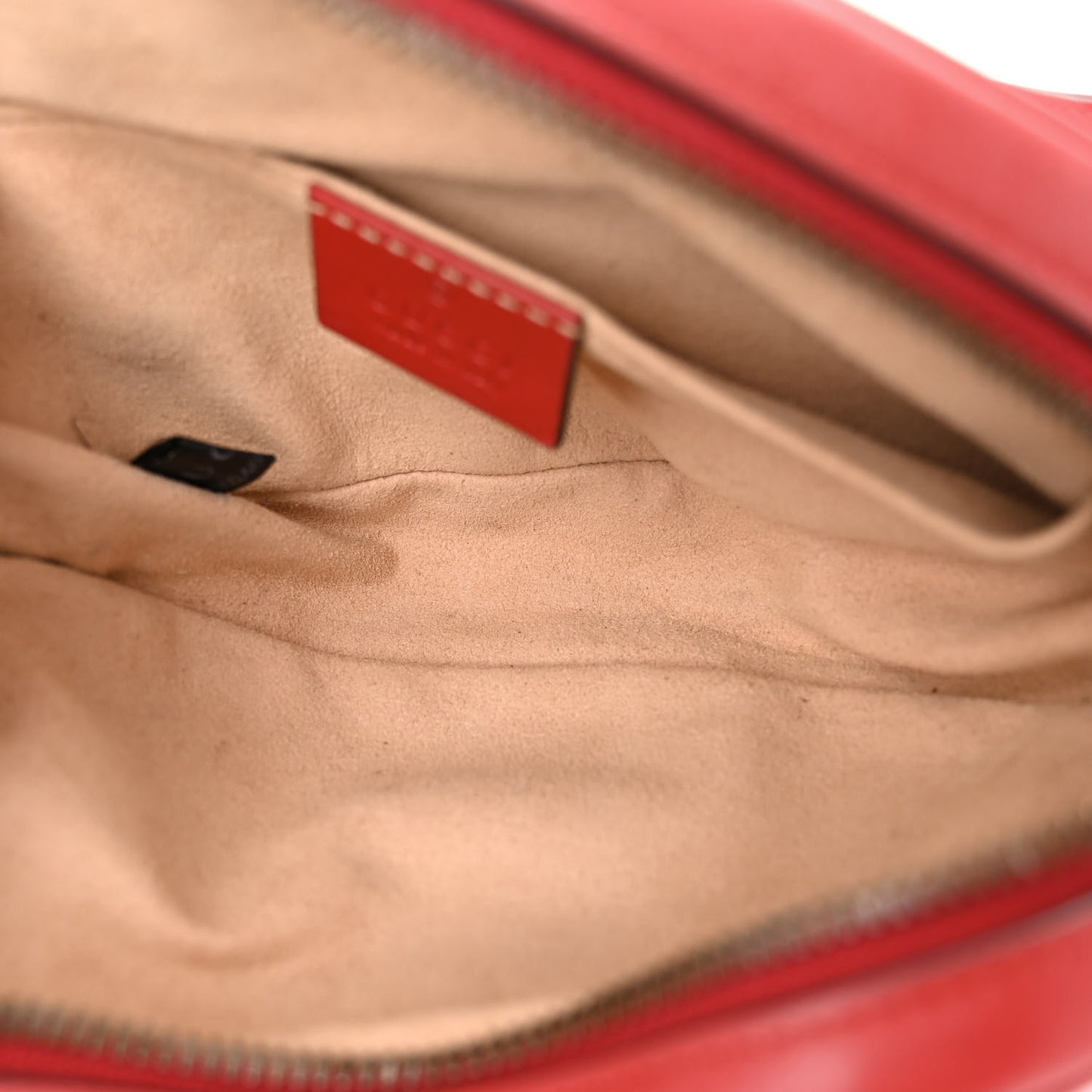 Calfskin Matelasse GG Marmont Belt Bag 95 38 Hibiscus Red