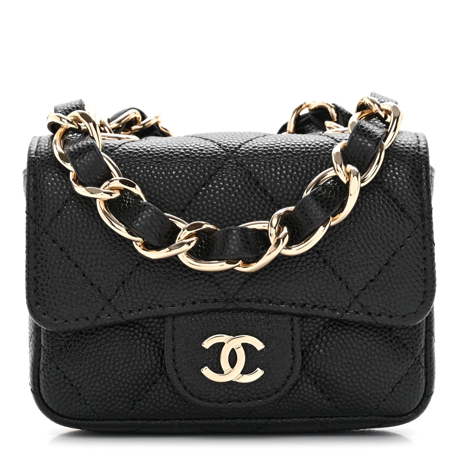 Chanel Caviar Quilted Mini Chain Belt Bag Black 1 of 9