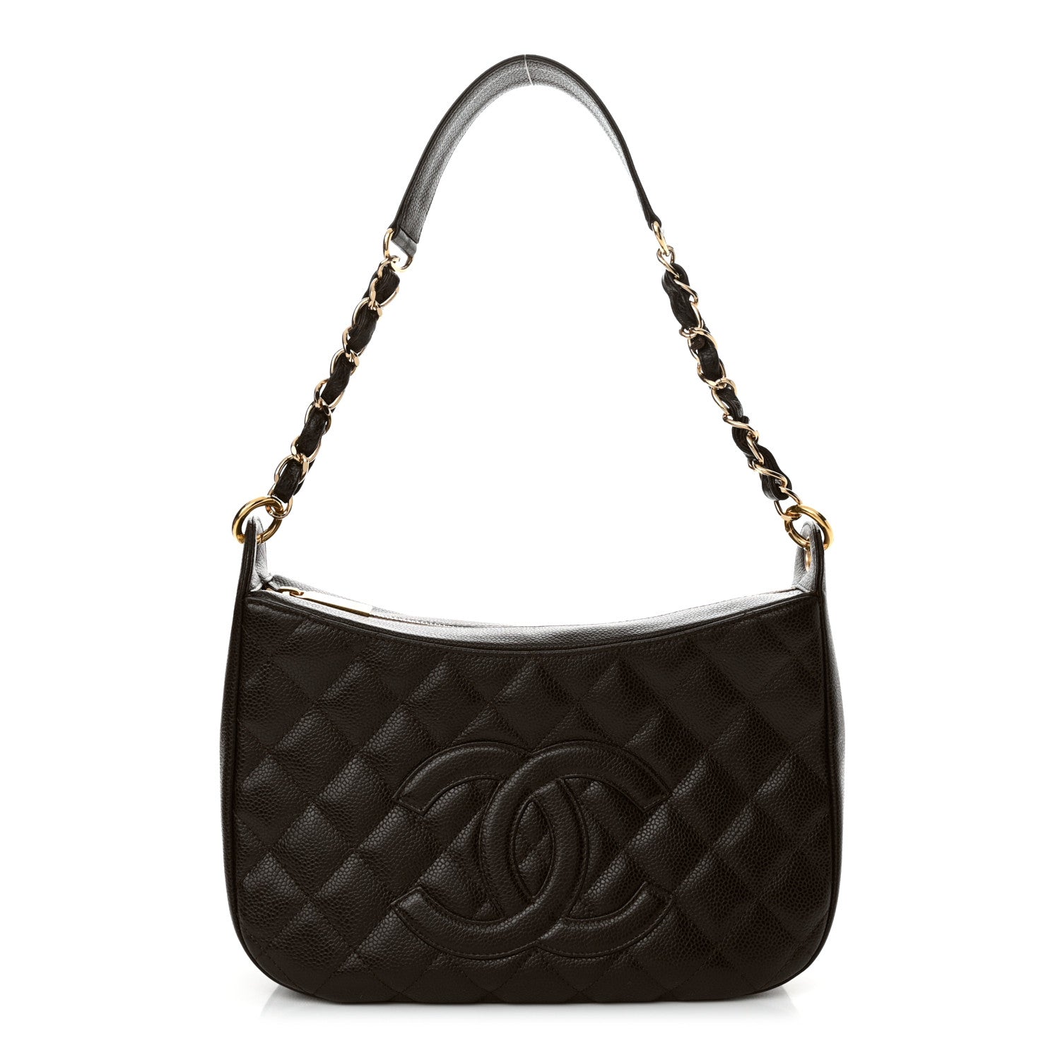 Chanel Caviar Quilted Timeless CC Shoulder Bag Brown 1 of 10