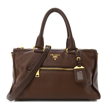Prada Vitello Daino Shopping Satchel Bruciato 1 of 13