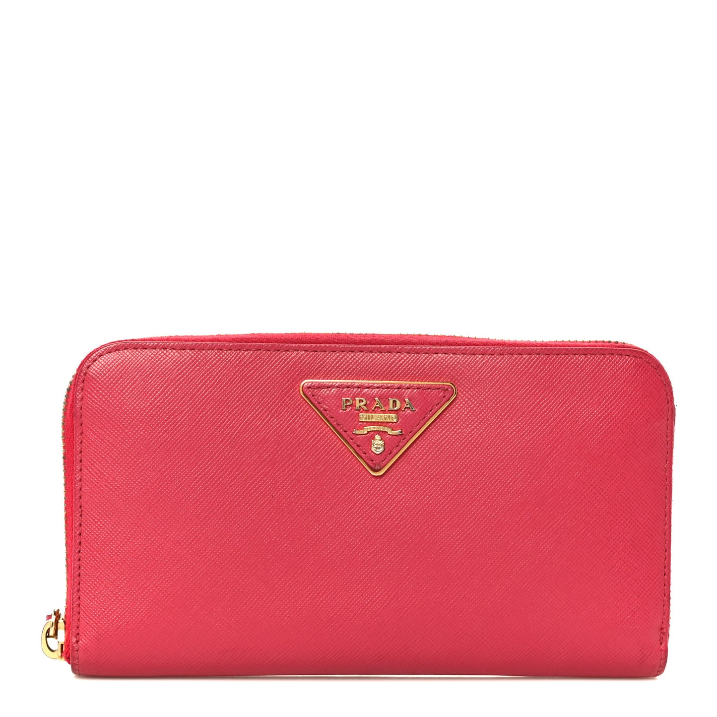 Saffiano Triangle Zip Around Wallet Peonia