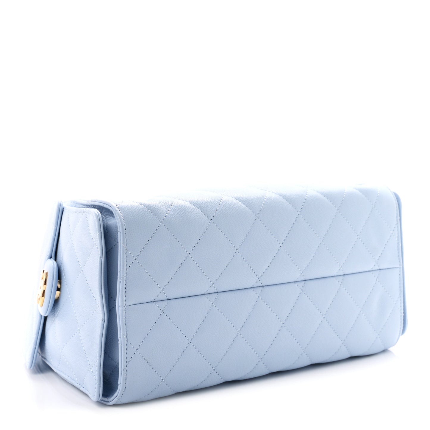 Caviar Quilted Small Chanel 25 Handbag Light Blue