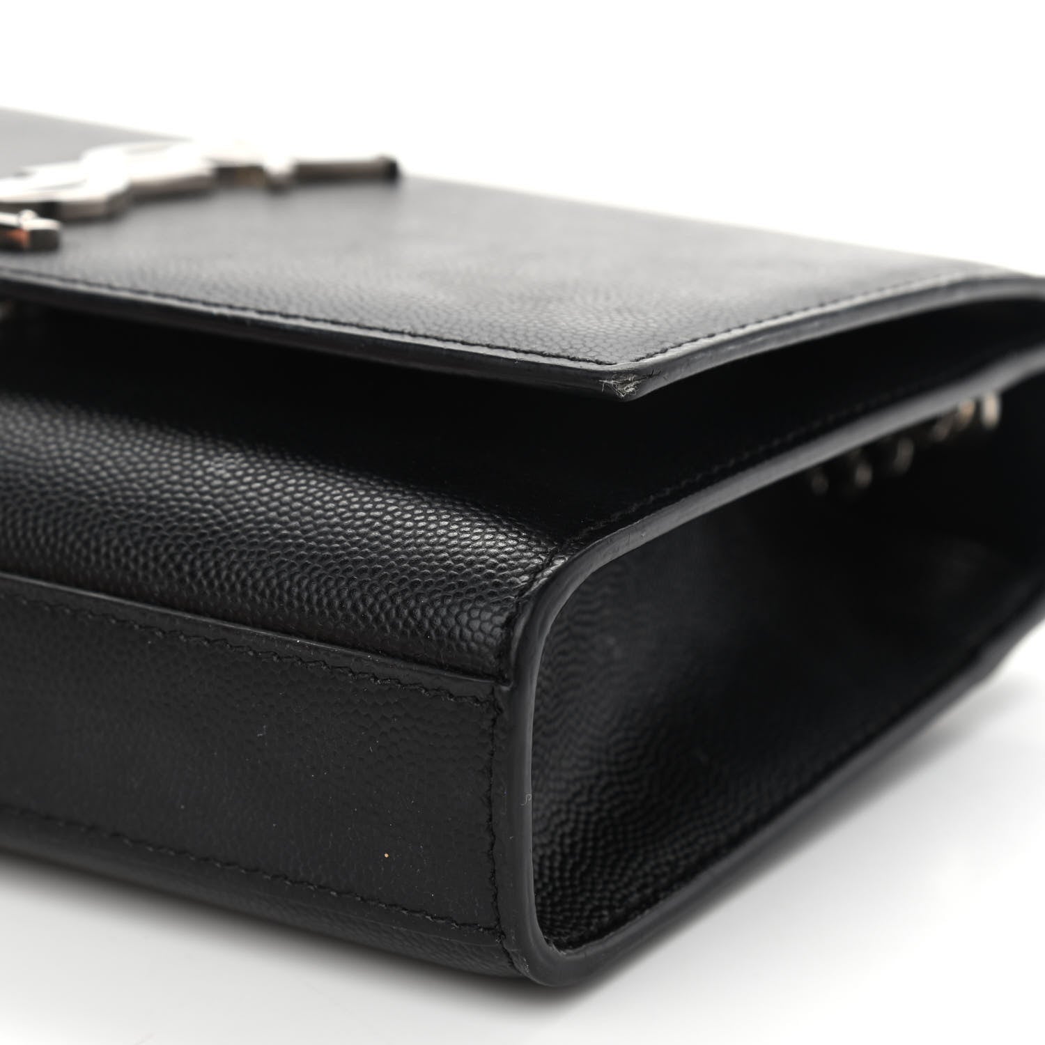 Saint Laurent Grain De Poudre Small Monogram Kate Satchel Black 9 of 11