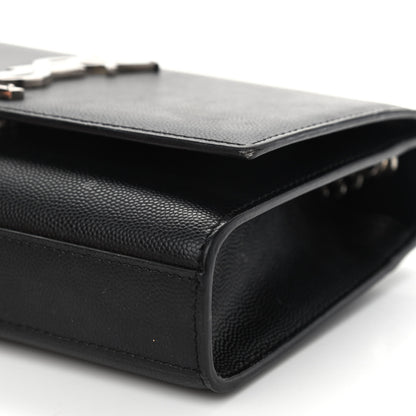Saint Laurent Grain De Poudre Small Monogram Kate Satchel Black 9 of 11