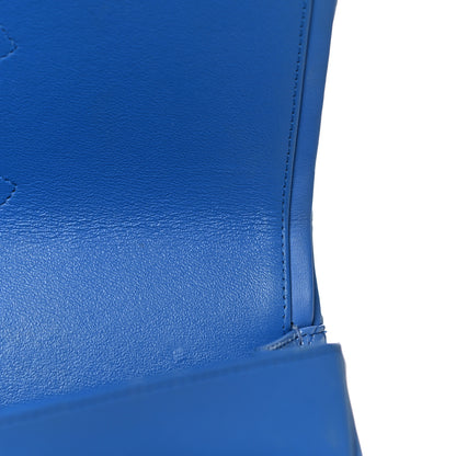 Chanel Patent Quilted Jumbo Double Flap Blue 10 of 11