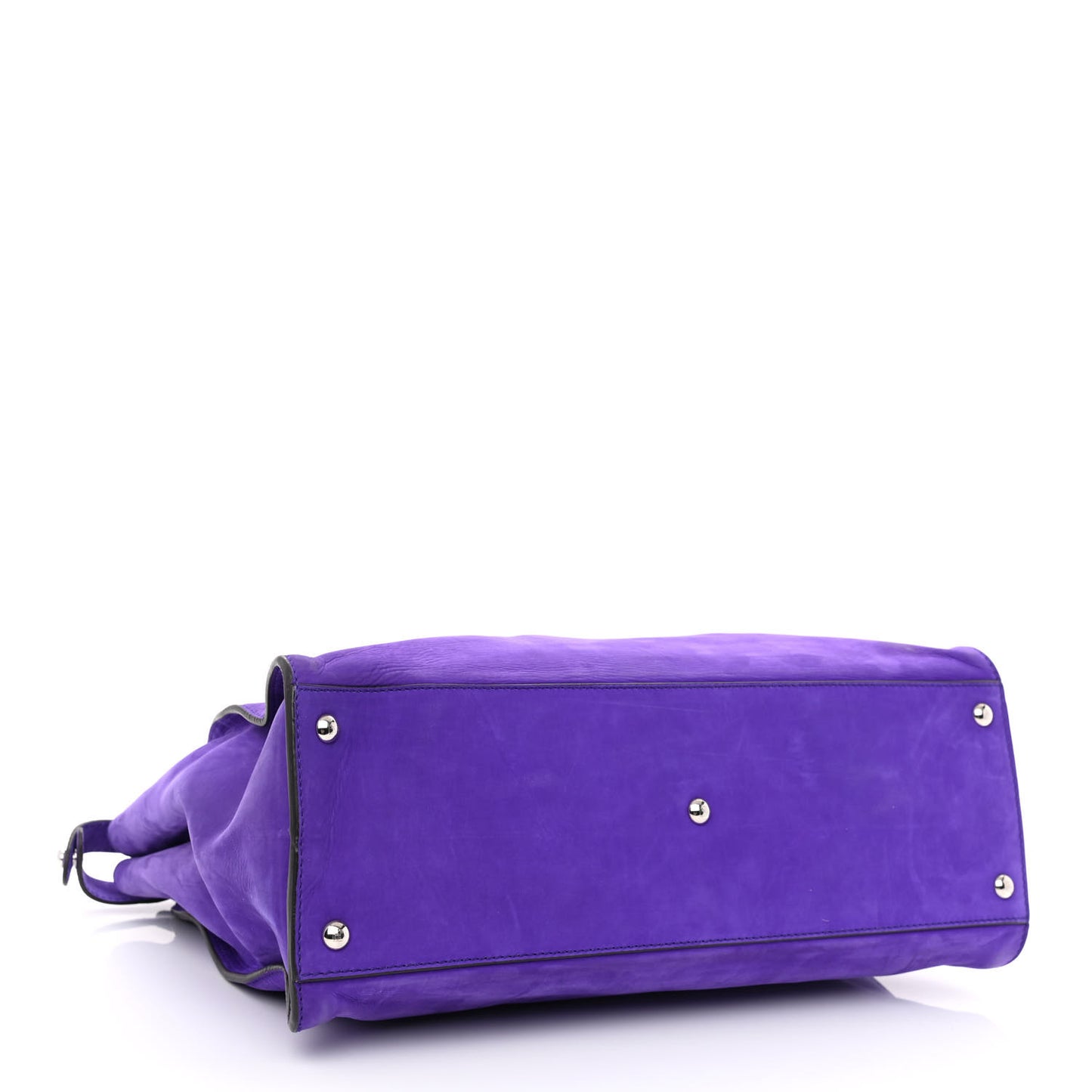Suede Large Peekaboo Iconic Satchel Purple