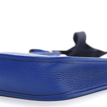 Hermes Taurillon Clemence Amazone Evelyne TPM Bleu Electrique Black 8 of 8