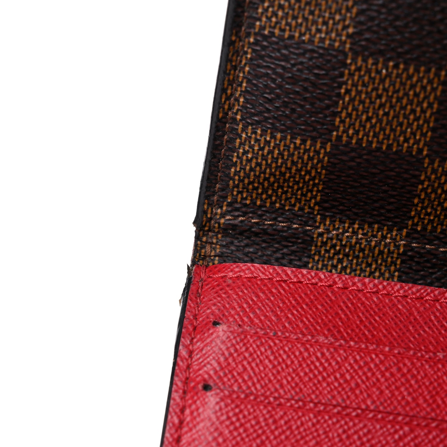 Louis Vuitton Damier Ebene Josephine Wallet Red 14 of 17
