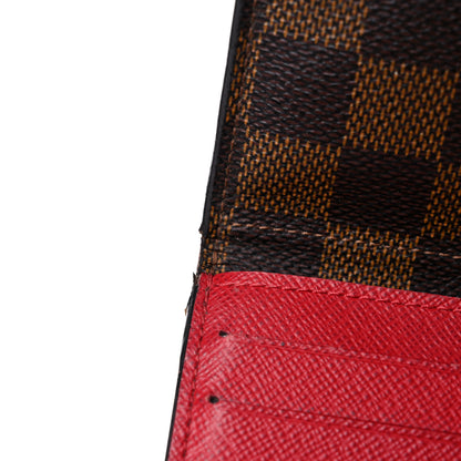 Louis Vuitton Damier Ebene Josephine Wallet Red 14 of 17