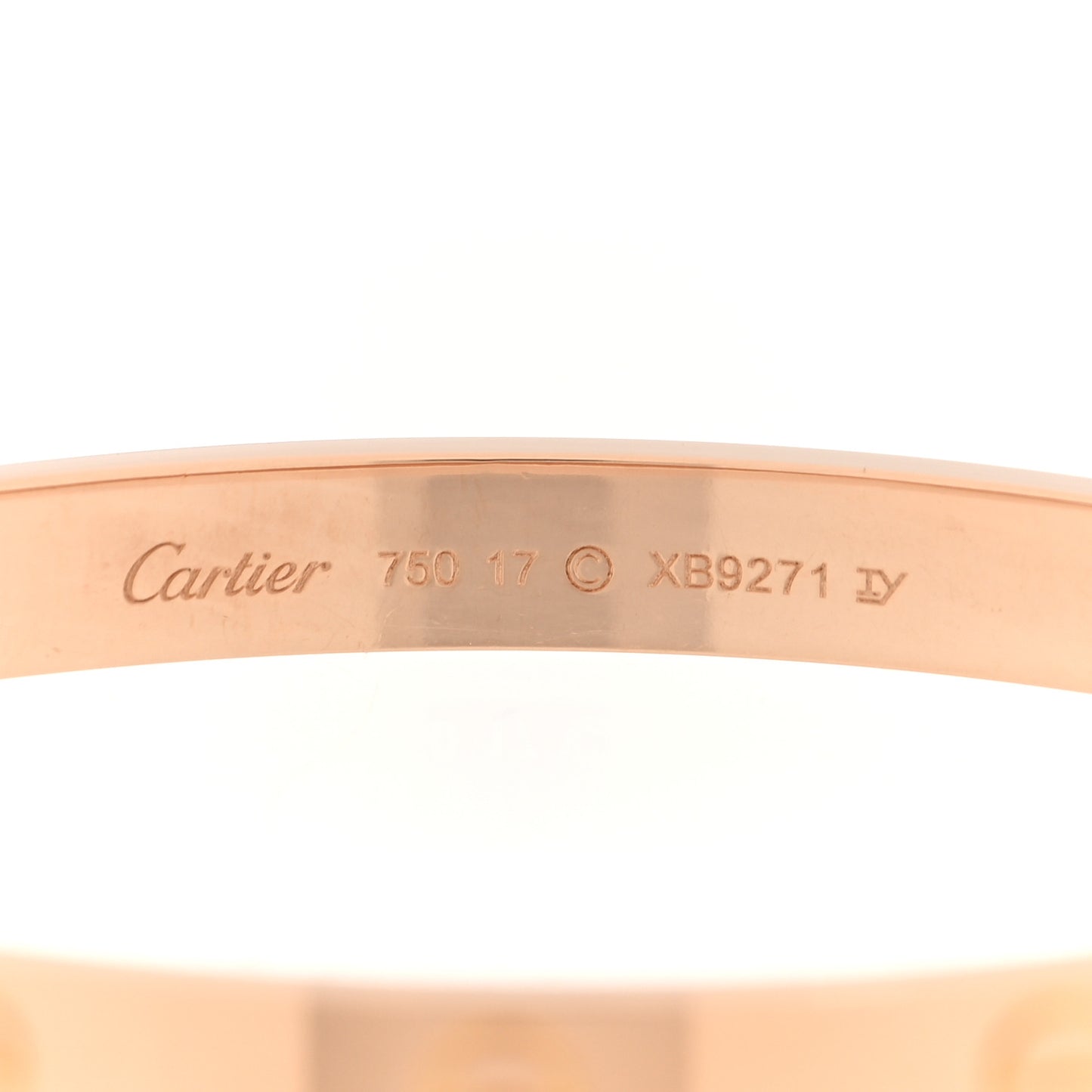 18K Pink Gold LOVE Bracelet 17