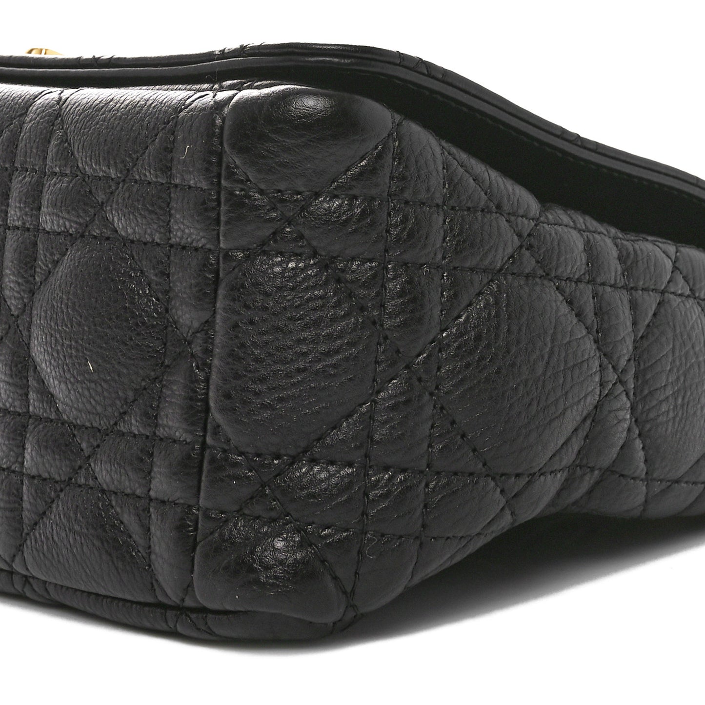 Calfskin Cannage Medium Caro Bag Black