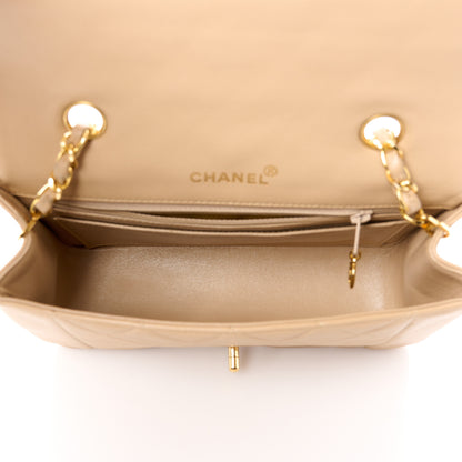 Chanel Lambskin Quilted Small Single Flap Beige 5 of 14
