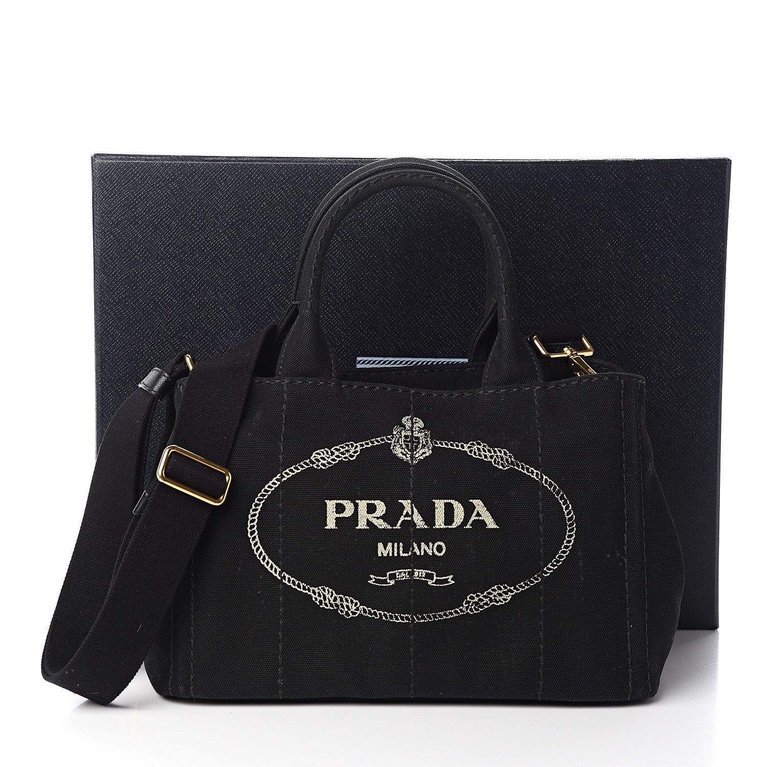 Prada Canapa Small Logo Tote Black 9 of 9