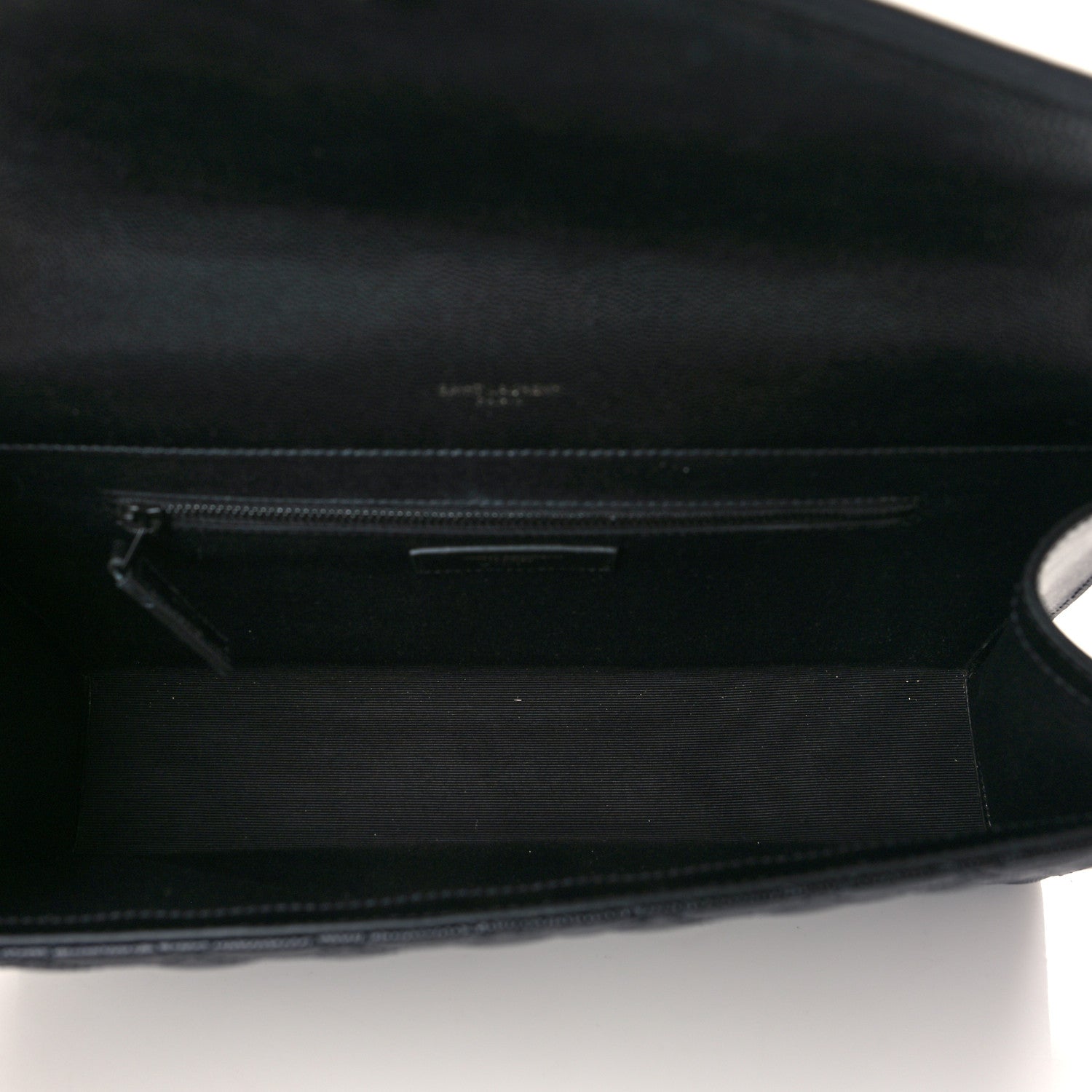 Saint Laurent Grain De Poudre Textured Mixed Matelasse Large Triquilt Monogram Monochrome Satchel Black 5 of 6