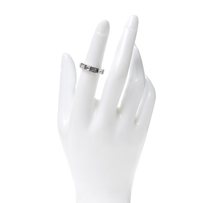 Tiffany 18K White Gold Diamond T Line Band Ring 49 4.75 2 of 4