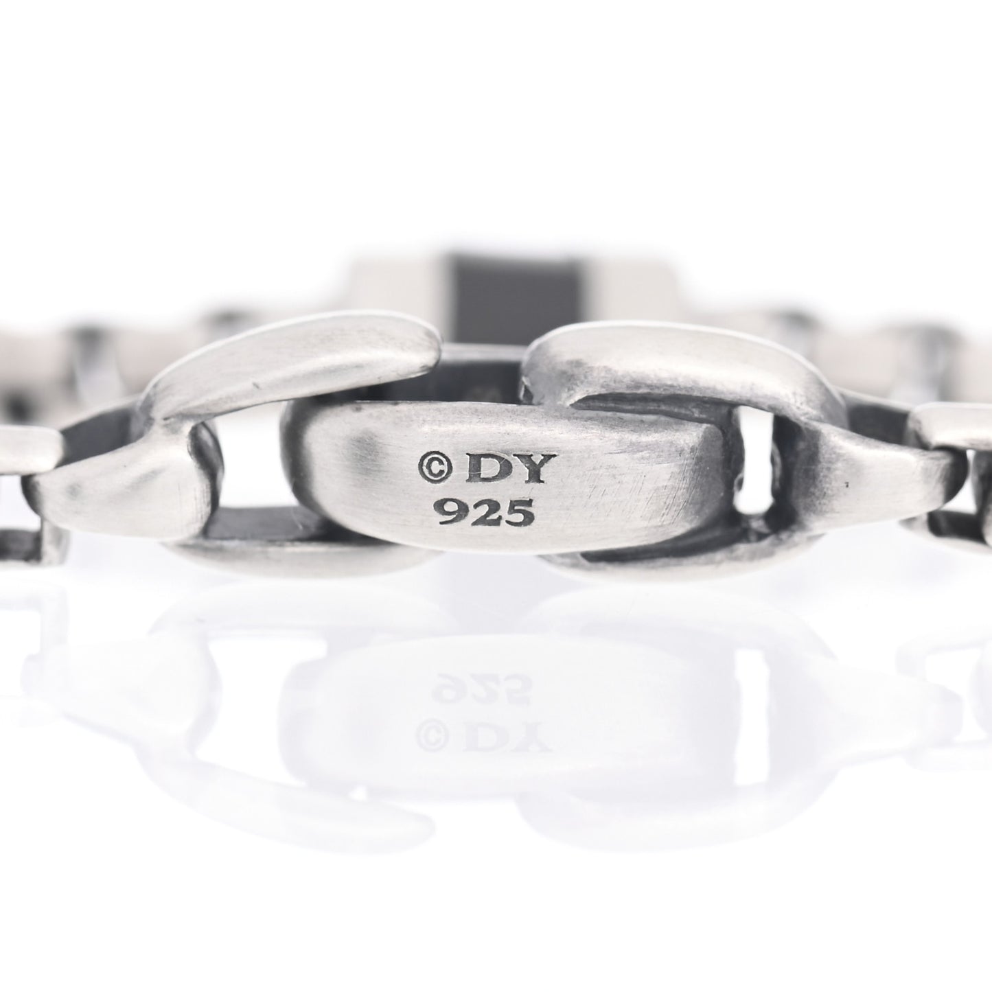 Sterling Silver Hex Chain Station Bracelet