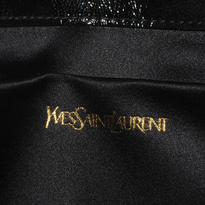Saint Laurent Textured Patent Monogram Large Belle De Jour Clutch Black 6 of 7
