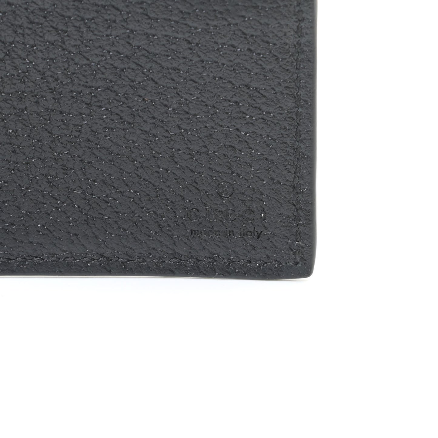 Calfskin Boar Effect GG Marmont Bi-Fold Wallet Black