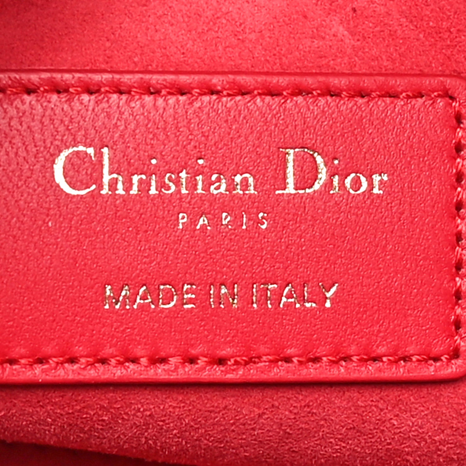 Christian Dior Lambskin Cannage Medium Lady D-Joy Red 6 of 10