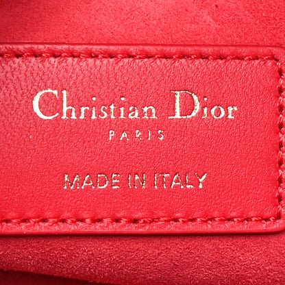 Christian Dior Lambskin Cannage Medium Lady D-Joy Red 6 of 10
