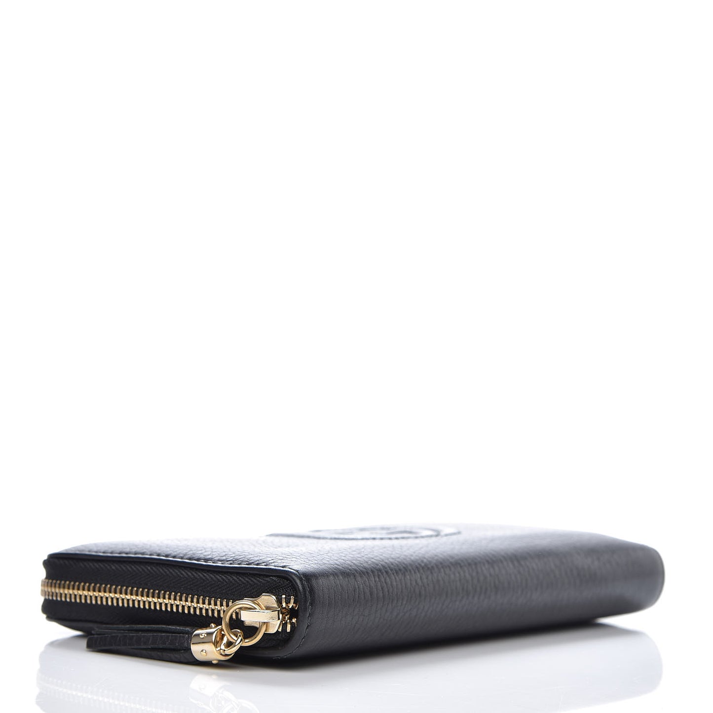 Calfskin Soho Zip Around Wallet Black