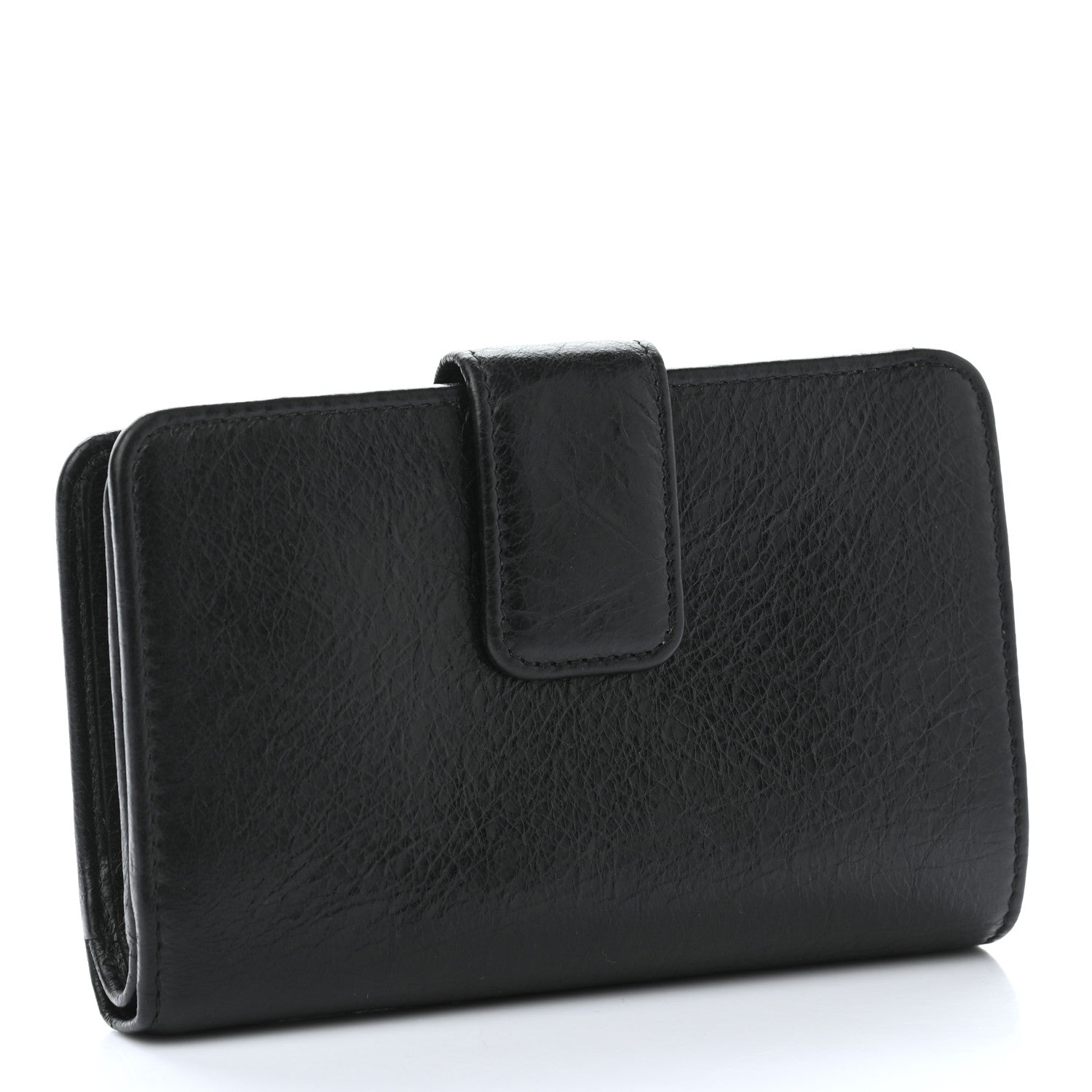 Balenciaga Agneau Classic Hardware Continental Zip Around Wallet Black 3 of 9