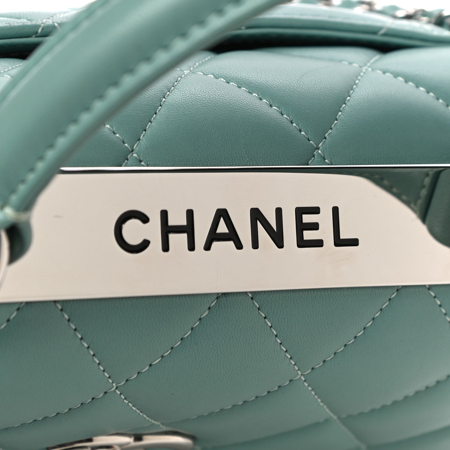 Chanel Lambskin Quilted Small Trendy CC Flap Dual Handle Bag Light Green 10 of 14