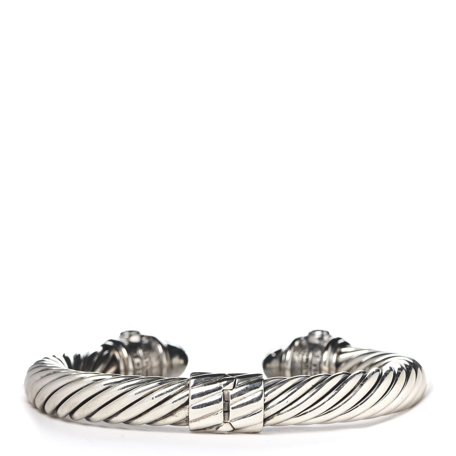 David Yurman Sterling Silver Diamond 10mm Renaissance Bracelet 3 of 5