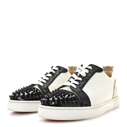 Christian Louboutin Calfskin Mens Louis Junior Spikes Orlato Flat Sneakers 42 Multicolor 4 of 8