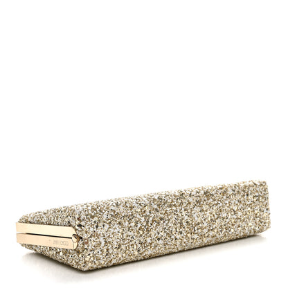 Jimmy Choo Coarse Glitter Celeste Clutch Moon Sand 4 of 11
