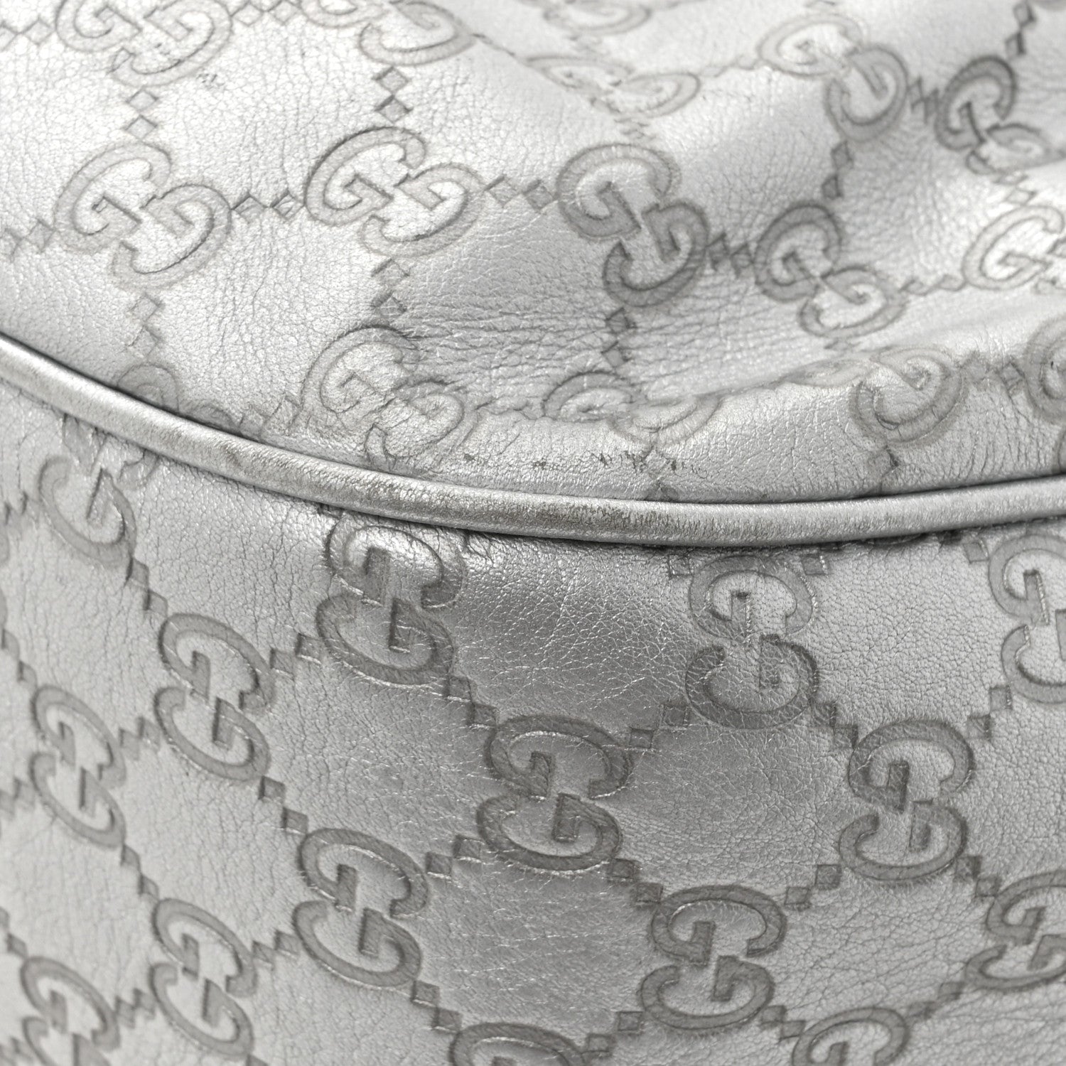 Gucci Metallic Guccissima Medium Sukey Hobo Silver 16 of 19