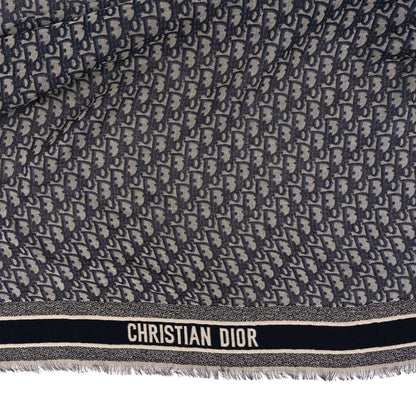 Christian Dior Wool Silk Cotton Oblique Scarf 2 of 7