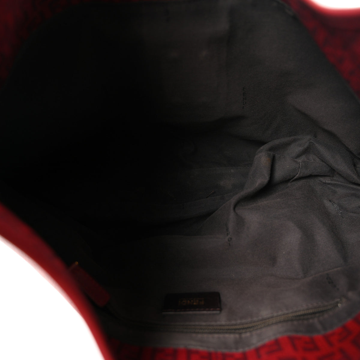 Fendi Zucchino Spalmati Vitello Hobo Bordeaux Rubino 5 of 11