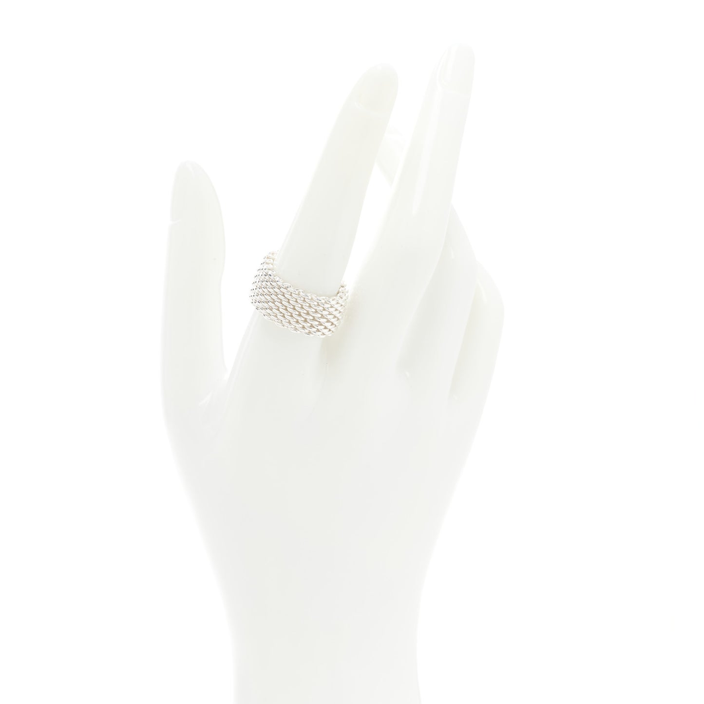 Sterling Silver Somerset Mesh Ring 56 7.5
